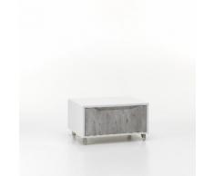 Cassettiera Con Ruote 1 Cassetto 60x45x32 Cm In Legno Tft Belsk Bi...