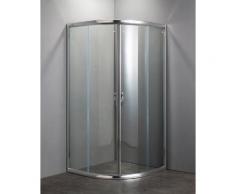 Box Doccia Semicircolare 75x75 Cm 2 Ante Scorrevoli In Cristallo Opaco 6mm H190 Dekker Talon