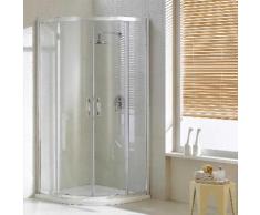 Box Doccia Semicircolare 90x90 Cm 2 Ante Scorrevoli In Cristallo Trasparente 6mm H198 Fosterberg Odense