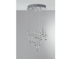 Plafoniera Fiori In Cristallo K9 Metallo Led 39 Watt Gu10 Luce Naturale Ambiente Led-belen-pl17
