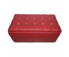 Baule Cassapanca Pouf Contenitore In Ecopelle E Cristalli Renier B...