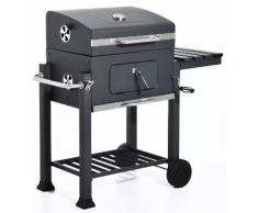 Barbecue A Carbone Carbonella Con Coperchio 115x56x108 Cm Manieri Texas Nero