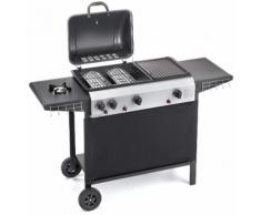 Barbecue A Gas Gpl Con Pietra Lavica 3 Fuochi Ompagrill 4080 Double