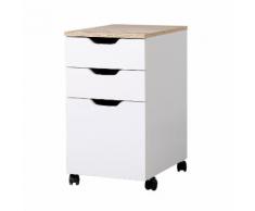 Cassettiera Portadocumenti Da Ufficio In Legno Bianco 33x45x60 Cm ...