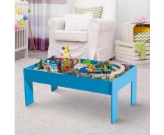 Set Tavolo Per Bambini Con Ferrovia Per Trenino In Legno Con Certi...