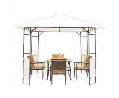Tendone Gazebo Da Giardino Bianco In Metallo 3x3m Miozzi
