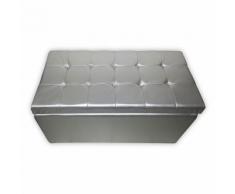 Baule Cassapanca Pouf Contenitore In Ecopelle E Cristalli Renier A...