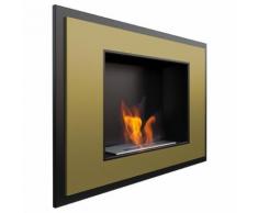 Camino A Bioetanolo Da Parete 80x59x20,1 Cm Flig Los Angeles Oro