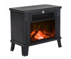 Camino Elettrico Da Terra Effetto Fiamma 600w/1200w Nero Benzoni...