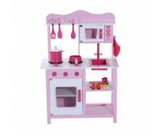 Cucina Giocattolo Per Bambini In Legno Rosa 60x30x84.5 Cm Benzoni
