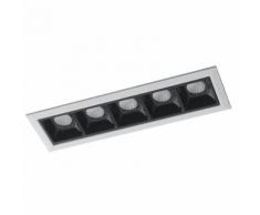 Faretti Modulo A Incasso Controsoffitto Bianco Nero Lucido Led 10 Watt Luce Naturale Intec Inc-sinkro-10m