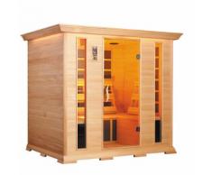 Sauna Finlandese Ad Infrarossi 3-4 Posti 210x160 Cm In Legno Di Cedro H195 Vorich Luxury