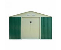 Casetta Box Da Giardino In Lamiera Verde Per Deposito Attrezzi H198x251x171cm Taddei Pert L