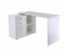 Scrivania Da Ufficio Ad Angolo Bianca 117x83.5x76 Cm Benzoni