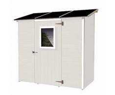 Casetta Box Capanno In Legno Bianca Per Attrezzi Con Porta E Finestra 207x102x224cm