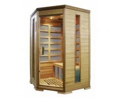 Sauna Finlandese Ad Infrarossi 2-3 Posti 120x118 Cm In Legno Di Cedro Canadese H184 Vorich King