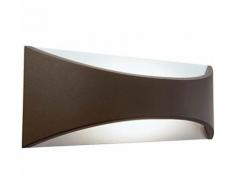 Lampada Applique Grande Riflettente 12w A Led Cob Colore Marrone Per Esterno Linea Moon Sovil