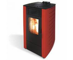 Stufa A Pellet Ad Aria 10.0kw 230m3 King 12 Bordeaux