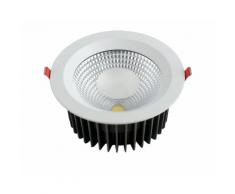 Faretto A Incasso Tondo Bianco Alluminio Soffitto Ribassato Led 60...