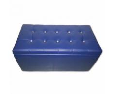 Baule Cassapanca Pouf Contenitore In Ecopelle E Cristalli Renier B...