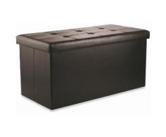 Baule Cassapanca Pouf Contenitore In Ecopelle Soriani Nero...