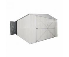 Casetta Box Da Giardino In Lamiera Bianca Per Deposito Attrezzi 360x514x230cm Enaudi