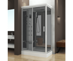 Box Doccia Idromassaggio 120x70 Cm Sauna Bagno Turco E Ozonoterapia Vorich Air Lato Sinistro