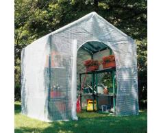 Serra Da Giardino A Casetta In Pvc Con Telo Rama Violetta Verde