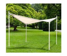 Gazebo A Vela Da Giardino Con Copertura A Vela 3,6x3,6m Struttura In Metallo Bertozzi