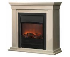 Camino Elettrico Da Pavimento Effetto Fiamma 1800w Ruby Fires Calgary Lagos Bianco Crema