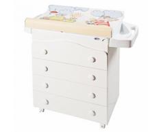 Cassettiera In Legno Con Fasciatoio E Vaschetta Trendy Family Prim...