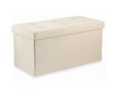 Baule Cassapanca Pouf Contenitore In Polyestere Soriani Avorio...