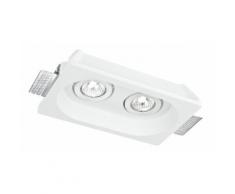 Incasso Scomparsa 2 Faretti Orientabili Gesso Verniciabile Controsoffitto Gu10 Intec Inc-morgana-q2