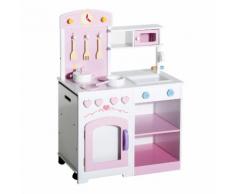 Cucina Giocattolo Per Bambini In Legno Con Sedia E Accessori 60x35x87 Cm Benzoni