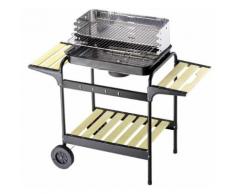 Barbecue A Carbone Carbonella In Acciaio Con Ruote Bauer Green X Nero