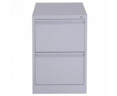 Cassettiera Da Ufficio Per Documenti 2 Cassetti Con Chiusura Di Sicurezza In Acciaio 47x62x72 Cm Fadami