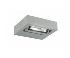 Applique Orientabile Alluminio Silver Esterno Led 3 Watt Luce Calda Intec Led-beta-ap1