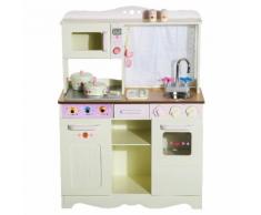 Cucina Giocattolo In Legno Con Utensili Bianco 71x30x97.5 Cm Benzoni