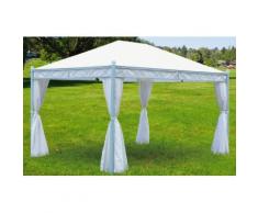 Gazebo Da Giardino 3x4m In Metallo Morel Miami Bianco