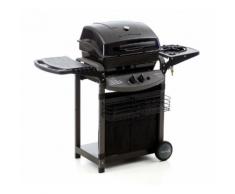 Barbecue A Gas Gpl 2 Bruciatori Pietra Lavica Fornello Laterale So...