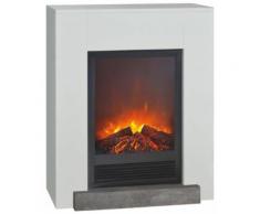 Camino Elettrico Da Pavimento Effetto Fiamma 1200w Ruby Fires Hamar Elski Bianco
