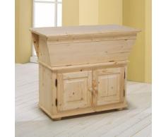 Mobile Madia Per Cucina In Legno Abete Grezzo 100x50x85,4cm Fumer Country