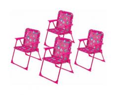 Set 4 Sedie Mare Spiaggine Pieghevoli Per Bambini Soriani Oxford G...