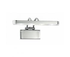Applique Orientabile Metallo Cromo Diffusore Acrilico Lampada Bagno Led 4 Watt 3500 Kelvin Intec Led-w-epsilon/4w