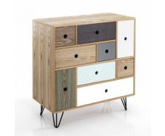 Madia Mobile 9 Cassetti In Mdf Frassino Tomasucci Hijo...