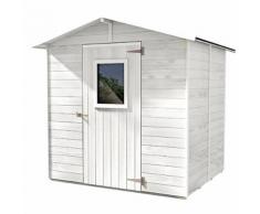 Casetta Box Capanno In Legno Bianca Per Attrezzi Con Porta E Finestra 200x167x214cm