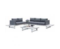Set Salotto Da Giardino In Alluminio 2 Divani 1 Tavolino Vizzoni B...