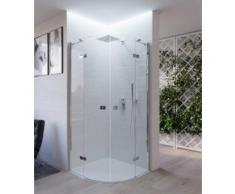 Box Doccia Semicircolare 80x80 Cm 1 Anta Battente In Cristallo Trasparente 6mm H195 Ol Docce Ulivo