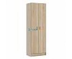 ARMADIO MULTIUSO FORES MODELLO MULTIUSO A 2 ANTE E 5 RIPIANI CM.59X37X180H COLORE ROVERE COD: 96248