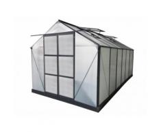 Serra da giardino in policarbonato de 13 m² KALIDA con perimetro - antracite